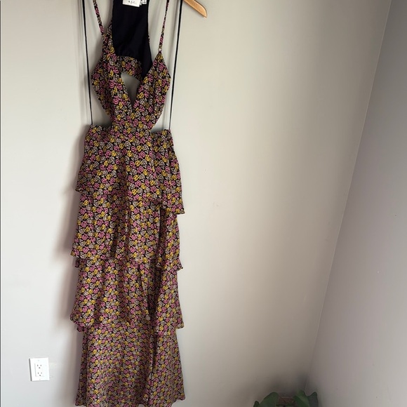 A.L.C. Titus silk maxi Dress in Pink Multi 8 - Picture 2 of 12